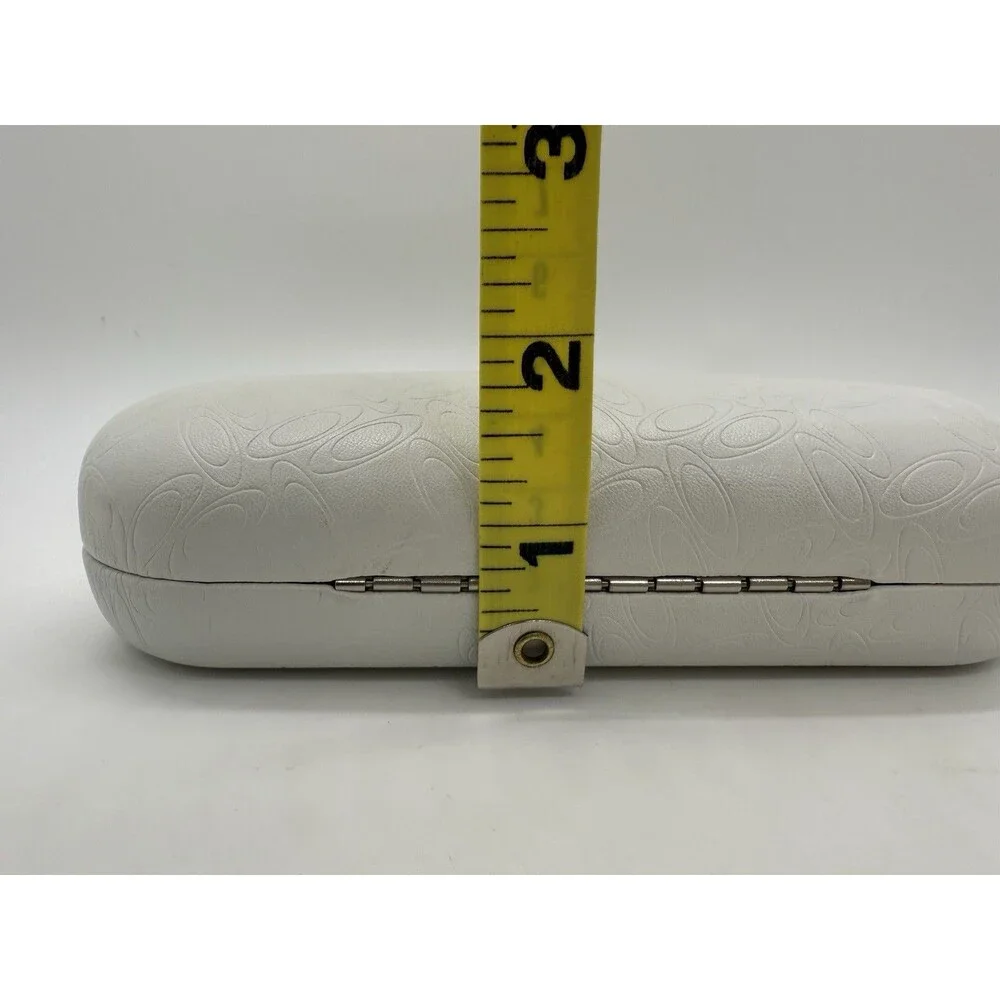 Oakley Signature O Sunglasses Glasses White Clam Shell Hard Case &Cleaning Cloth
